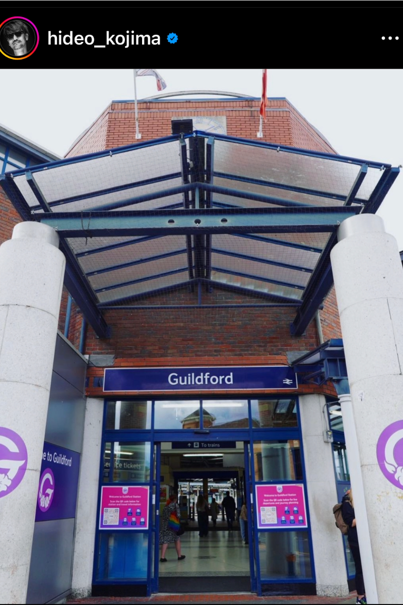 Guildford Train Station as viewed through the eyes of one of the most important game developers in the world!